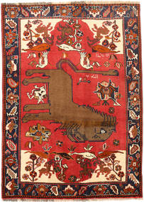  126X179 Ghashghai Fine Matta Brun/Röd Persien/Iran Carpetvista