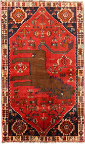 Tapete Persa Ghashghai Fine 130X220 Vermelho/Castanho (Lã, Pérsia/Irão)