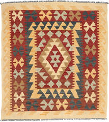  104X117 Small Kilim Afghan Old Style Rug Wool, Carpetvista