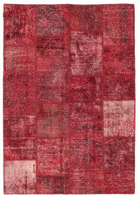  158X230 Patchwork Teppich Rot Türkei Carpetvista