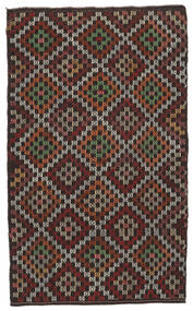 Kelim Vintage Türkei Teppich 175X286 Schwarz/Dunkelrot Wolle, Türkei Carpetvista