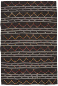 247X363 絨毯 オリエンタル キリム ヴィンテージ トルコ ブラック/茶色 (ウール, トルコ) Carpetvista