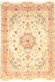  Orientalischer Täbriz 50 Raj Mit Seide Teppich 150X210 Wolle, Persien/Iran Carpetvista