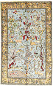  Persian Qum Kork/Silk Pictorial Rug 153X248 (Wool, Persia/Iran)