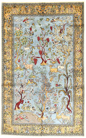  Persisk Ghom Kork/Silke Figurativt/Billedligt Tæppe 153X248 (Uld, Persien/Iran)