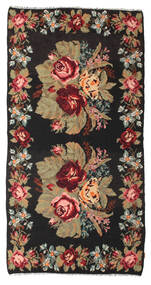  153X303 Small Rose Kelim Moldavia Rug Wool, Carpetvista