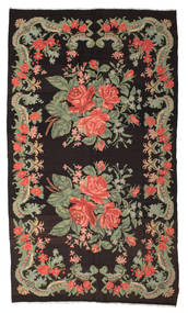  Oriental Rose Kelim Moldavia Rug 182X317 Brown/Green Wool, Moldova Carpetvista
