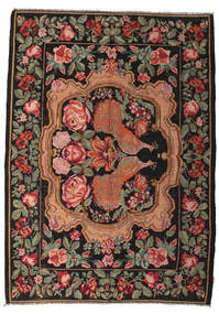 194X277 Rose Kelim Moldavia Rug Oriental Brown/Red (Wool, Moldova) Carpetvista
