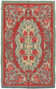  Rose Kelim Moldavia Rug 154X242 Wool Dark Red/Green Small Carpetvista