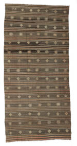  Orientalisk Kelim Vintage Turkisk 172X357 Hallmatta Brun/Svart Ull, Turkiet Carpetvista