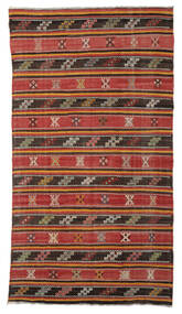 176X315 Kelim Vintage Türkei Teppich Orientalischer Dunkelrot/Schwarz (Wolle, Türkei) Carpetvista