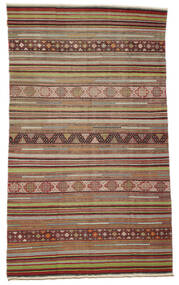 167X287 絨毯 キリム セミアンティーク トルコ オリエンタル 茶色/ダークレッド (ウール, トルコ) Carpetvista