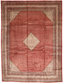 Tapete Oriental Sarough Mir 290X388 Vermelho/Castanho Grande (Lã, Pérsia/Irão)