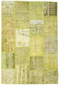 159X232 Tapete Patchwork Moderno Verde/Luz Verde (Lã, Turquia) Carpetvista
