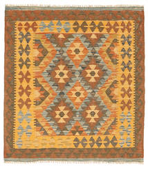 Kilim Afghan Old Style Rug 90X101 Wool, Afghanistan Carpetvista