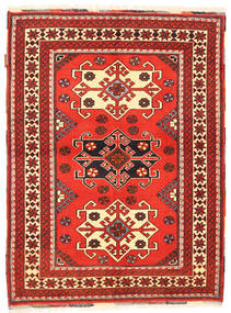  Kazak Fine Szőnyeg 105X142 Piros/Barna Carpetvista
