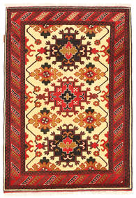  Oosters Kazak Fine Vloerkleed 100X150 Bruin/Rood Wol, Pakistan Carpetvista