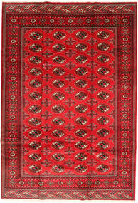 Dywan Perski Turkmeński 201X293 Czerwony/Brunatny (Wełna, Persja/Iran)