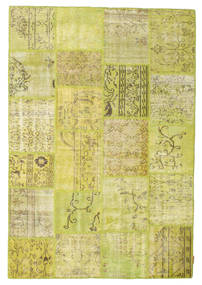 157X230 Tapete Patchwork Moderno Amarelo/Verde (Lã, Turquia) Carpetvista