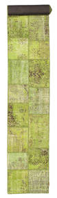 78X600 絨毯 パッチワーク モダン 廊下 カーペット グリーン/グリーン (ウール, トルコ) Carpetvista