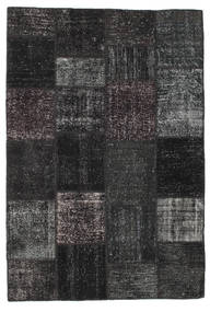  Patchwork Rug 156X230 Wool Dark Grey/Grey Small Carpetvista