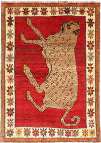Tapete Persa Ghashghai Fine 140X195 Vermelho/Bege (Lã, Pérsia/Irão)