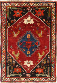  113X159 Medallion Small Qashqai Fine Rug Wool, Carpetvista