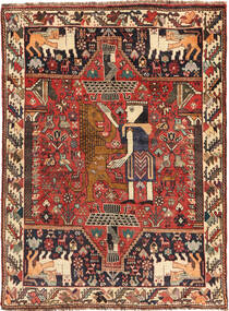  115X150 Medallion Small Qashqai Fine Rug Wool, Carpetvista