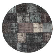  Ø 150 Patchwork Teppich Moderner Rund (Wolle, Türkei) Carpetvista