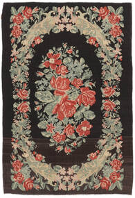 169X252 Rose Kelim Moldavia Rug Oriental Black/Dark Green (Wool, Moldova) Carpetvista
