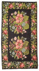  195X367 Rose Kelim Moldavia Rug Brown/Green Moldova Carpetvista