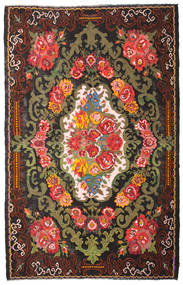 220X344 Rose Kelim Moldavia Rug Oriental Brown/Dark Yellow (Wool, Moldova) Carpetvista