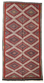  キリム セミアンティーク トルコ 絨毯 167X341 ウール レッド/茶色 Carpetvista