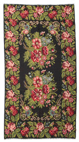 192X362 Alfombra Oriental Kilim Rose Moldavia Marrón/Verde Oscuro (Lana, Moldavia) Carpetvista