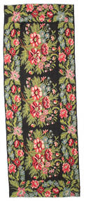  Rose Kelim Moldavia Rug 166X452 Wool Green/Brown Carpetvista