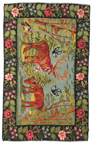  190X300 Rose Kelim Moldavia Rug Wool, Carpetvista