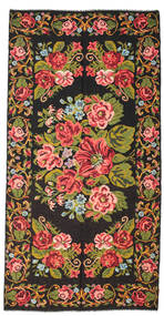 198X400 Kelim Rosen Moldavia Teppich Orientalischer Braun/Rot (Wolle, Moldawien) Carpetvista