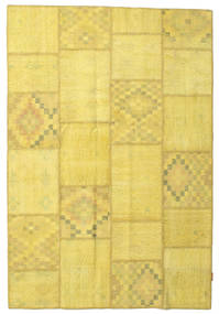  Patchwork Rug 157X232 Wool Yellow Small Carpetvista