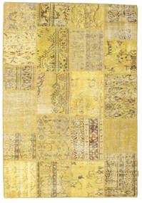 159X232 Patchwork Teppich Moderner Gelb/Orange (Wolle, Türkei) Carpetvista