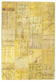 157X230 Patchwork Rug Modern Yellow (Wool, Turkey) Carpetvista