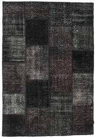  Patchwork Rug 156X230 Wool Dark Grey/Grey Small Carpetvista