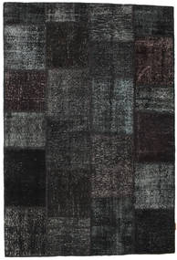  Patchwork Rug 157X230 Wool Dark Grey/Grey Small Carpetvista