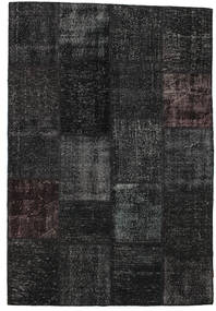  Patchwork Rug 158X232 Wool Dark Grey/Dark Red Small Carpetvista