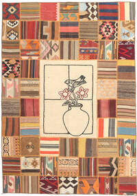 140X200 Kilim Patchwork Rug Modern (Wool, Persia/Iran) Carpetvista