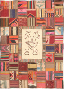 140X200 Kelim Patchwork Teppich Moderner (Wolle, Persien/Iran) Carpetvista
