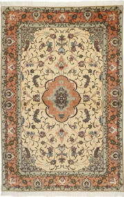  Tabriz 50 Raj With Silk Rug 100X155 Persian Wool Beige/Brown Small Carpetvista