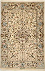  Perzsa Isfahan Selyemfonal Aláírás: Keiyani Szőnyeg 110X160 Bézs/Narancssárga Carpetvista