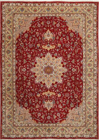  Persialainen Tabriz 50 Raj Silkillä Matot 255X360 Punainen/Oranssi Carpetvista