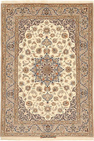絨毯 イスファハン 絹の縦糸 署名: Hakimi 110X163 ベージュ/茶色 (ウール, ペルシャ/イラン)
