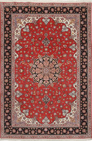 絨毯 オリエンタル タブリーズ 50 Raj シルク製 204X305 レッド/茶色 (ウール, ペルシャ/イラン)